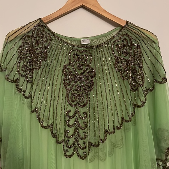 Absolute gorgeous, green mesh kaftan - Picture 2 of 5